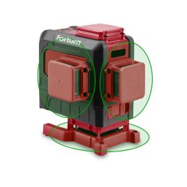   FORTUM automatikus lézeres vízszintező, ZÖLD, 3D (3×360°) pontosság: 0,2mm/1m, 1/4 és 5/8 menet