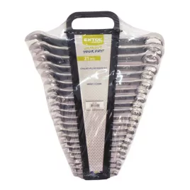   EXTOL CRAFT csillag-villás kulcs klt., CrV., műanyag tartóban ; 21db, 6-32mm