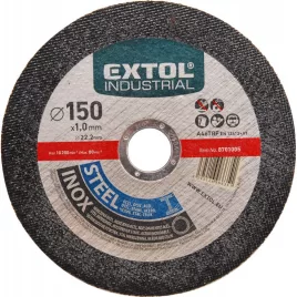   EXTOL INDUSTRIAL vágókorong ipari, acélra/inoxra; 125×1,0×22,2mm