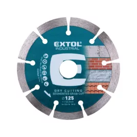   EXTOL INDUSTRIAL gyémántvágó, ipari korong, szegmenses; 125mm, száraz vágásra