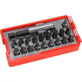   EXTOL PREMIUM behajtó klt. 20 db C.V., lapos:3-6, PH1-3, PZ1-3, HEX 4-6mm, T10-40, övre akasztható műanyag tartóban