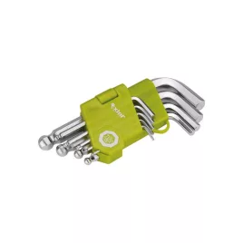   EXTOL CRAFT imbuszkulcs klt., rövid, Cr40 gömbfej, TÜV/GS; 9db, 1,5-10mm, bliszteren