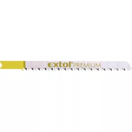   EXTOL PREMIUM dekopírlap, 5db, univerzális befogás, HCS; 75×8×1,5mm, 2,5mm fogtáv, köszörült, fordított állású fogak, egyenes vágás, p