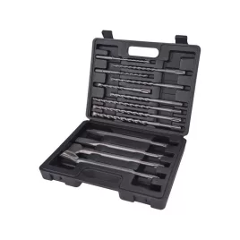   EXTOL CRAFT betonfúró és véső klt. SDS PLUS; 13db, 6,8,10/160mm, 8,10,12/210mm, 10,12,14/260mm, lapos 20,40/250mm, hegyes, horon