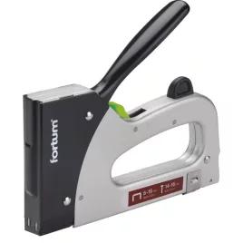   FORTUM tűzőgép, fémházas, profi, 2 funkciós, tűzőgépkapocs, 6-16×10,6mm, szeg fejjel: 14-16×2×1,2mm FORTUM