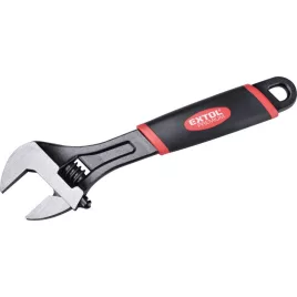   EXTOL PREMIUM állítható villáskulcs, 300 × 32 mm, kovácsolt, CrV., 12', nikkelezett