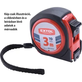   EXTOL PREMIUM mérőszalag, gumírozott, 1 stoppos, 7,5m×25mm