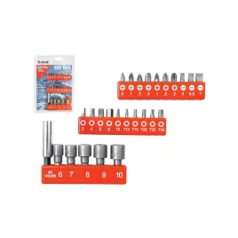  EXTOL PREMIUM bit klt. 26db CV.-Mo ; PH,PZ,lapos,torx, hexagonális, mágn. bittartó, dugókulcsok