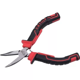   EXTOL PREMIUM hajlított csőrű fogó, mini; 125 mm, kétszínű műanyag nyél, rugós