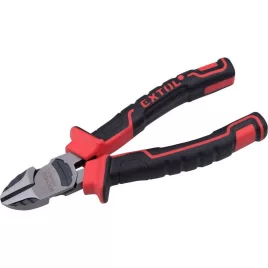   EXTOL PREMIUM oldalcsípő fogó, 160mm, duál vörös/fekete TPR nyél, 20% extra erőkifejtés, akasztós szerszámtartó
