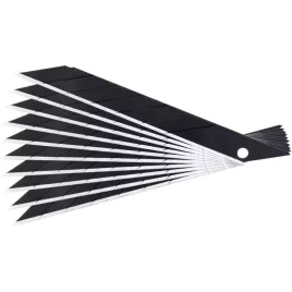   FORTUM pótpenge 10 db, fekete, tripla vágóéllel; 9×100×0,7mm, SK2 acél, HRC > 67, lézeres élezés