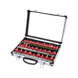   EXTOL PREMIUM felsőmaró klt. 35db, (alu kofferben) ; 8mm-es befogással, keményfém lapkás