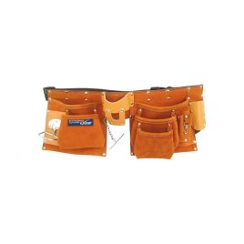   EXTOL PREMIUM szerszámtartó öv, sok zsebes, bőr ; erős műanyag csattal