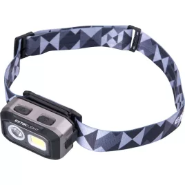  EXTOL LIGHT LED fejlámpa, Osram+COB, 500 Lumen; IR szenzor, tölthető akkuval+AAA elemmel is, 4 funkció, cseppálló: IPX4