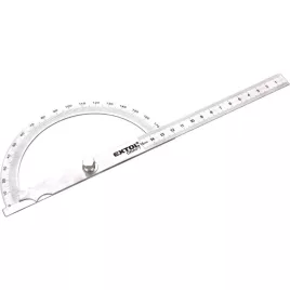   EXTOL CRAFT szögmérő/vonalzó, lakatos, hossz.: 278 mm, Inox, mm beosztás, 0° -180°, vastagság: 1,3 mm
