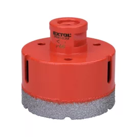   EXTOL PREMIUM körkivágó csempére, gyémánt vágóél; 68mm × M14, sarokcsiszolóba fogható
