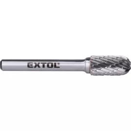   EXTOL INDUSTRIAL keményfém turbómaró (rotormaró), hengeres, kerek orrú, átmérő 10×20mm/szár 6mm, keresztfogazás
