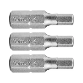   FORTUM behajtóhegy HEX, 3 db, S2 acél; H 4×25mm, bliszteren