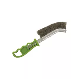   EXTOL CRAFT drótkefe hajlított, műanyag nyél; rozsdamentes acél, 24cm, 30mm szálhossz