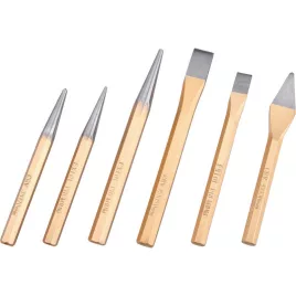   EXTOL PREMIUM lyukasztó, pontozó és véső klt. 6db CrV. HRC 52-58 ; 1db pontozó, 2 db lyukasztó, 3 db véső, hossz.:120-150mm