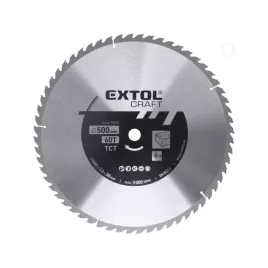   EXTOL CRAFT körfűrészlap, keményfémlapkás, 500×30mm(lyuk átm), T60; 3,8 mm lapkaszélesség, max. 3.000 ford/perc