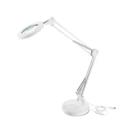   EXTOL LIGHT nagyító LED lámpa, asztali, Fehér, 7 W COB, 2400 Lm, 5× nagyítás; mechanikusan állítható rögzítés, USB töltőkábel