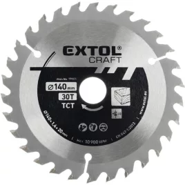   EXTOL CRAFT körfűrészlap, keményfémlapkás, 250×30mm(lyuk átm), T60; 3,1mm lapkaszélesség, max. 6.100 ford/perc