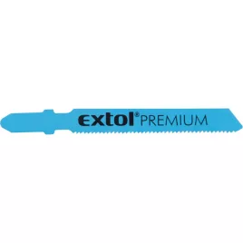   EXTOL PREMIUM dekopírlap fémre, 5db, Bosch befogás, HSS; 51×8×1,5mm, 1,2mm fogtáv, mart, hullámosított fogak, egyenes vágás, acé