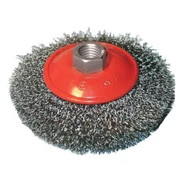   EXTOL CRAFT kúpos hullámos szálú drótcsiszoló körkefe sarokcsiszolóhoz M14×2 100mm 12500 ford.