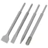 EXTOL CRAFT SDS PLUS betonvéső készlet 4db, 250mm, hegyes, lapos 25mm, lapos 45mm, horony