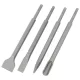 EXTOL CRAFT SDS PLUS betonvéső készlet 4db, 250mm, hegyes, lapos 25mm, lapos 45mm, horony