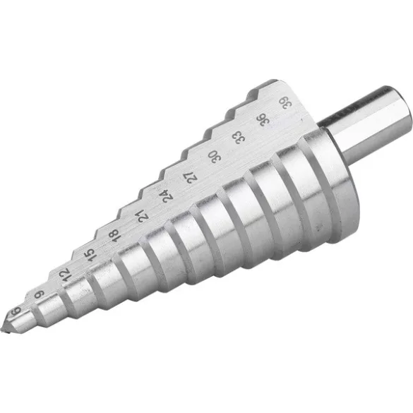 EXTOL PREMIUM HSS lépcsős fémfúró, 12 lépcsős, 6-39mm, 3mm lépcsők