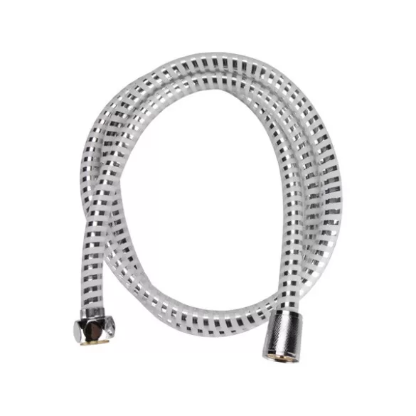 VIKING PVC zuhanytömlő ezüst/fekete 1,5m