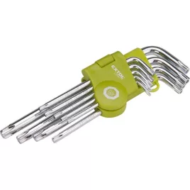   EXTOL CRAFT Torx kulcskészlet 9db, lyukas végű, Cr40, bliszteren