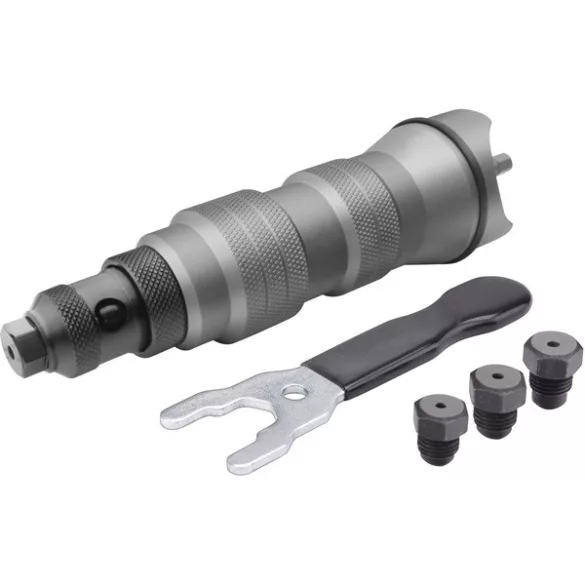 FORTUM popszegecs adapter készlet fúrógéphez, 2,4-3,2-4,0-4,8 mm, 1/4" hatszög befogás