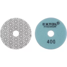   EXTOL PREMIUM gyémánt csiszoló- és polírkorong csempe élcsiszolóhoz, tépőzáras, 100mm, P400