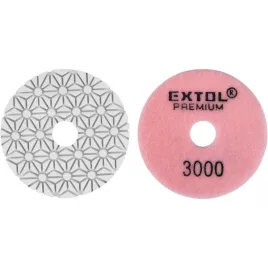   EXTOL PREMIUM gyémánt csiszoló- és polírkorong csempe élcsiszolóhoz, tépőzáras, 100mm, P3000