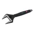 FORTUM állítható villáskulcs 300mm/12", 0-60mm nyílás, CrV, foszfátozott, gumírozott markolat