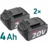 EXTOL INDUSTRIAL Share20V akkus sarokcsiszológép, 40V, 2db akkuval, 1db töltővel, 180 mm