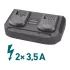 EXTOL INDUSTRIAL Share20V akkus sarokcsiszológép, 40V, 2db akkuval, 1db töltővel, 180 mm