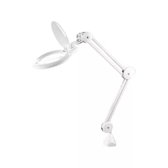 EXTOL LIGHT asztali LED nagyítós lámpa, fehér, 10 W, 81 LED, 1000 Lm, 5× nagyítás
