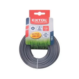   EXTOL PREMIUM szegélynyíró damil, 2,7 mm, kör keresztmetszetű, fekete, 15m