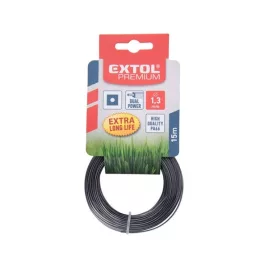   EXTOL PREMIUM szegélynyíró damil, 2,7 mm, négyszög keresztmetszetű, 15m, fekete közép/dual power