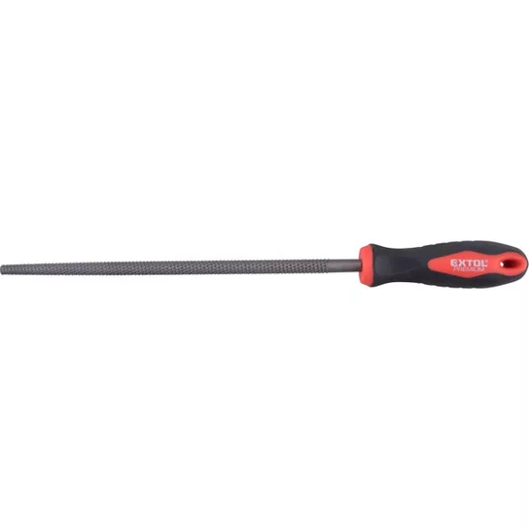 EXTOL PREMIUM kerek ráspoly 250mm, C45 acél, vágat 2, finom, TPR gumis műanyag nyél