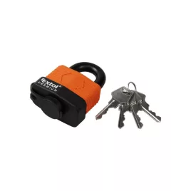   EXTOL PREMIUM lakat, laminált, vízálló, 4db kulcs; 40mm, kengyelszárátmérő:8/12mm