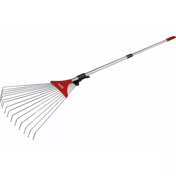 EXTOL PREMIUM teleszkópos lombseprű fém nyéllel, 80-158cm, 18-59cm, műanyag rögzítővel