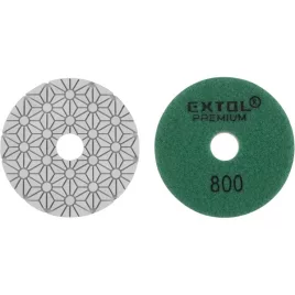   EXTOL PREMIUM gyémánt csiszoló- és polírozó korong csempe élcsiszoláshoz, tépőzáras, 100mm P800