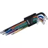 EXTOL PREMIUM Torx kulcs készlet 9db T10-T50 extra hosszú, krómozott, S2, több színű