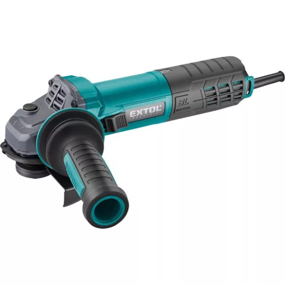 EXTOL INDUSTRIAL sarokcsiszoló 125mm 1550W, kefementes, fordulatszám-szabályozással, lágy indítással