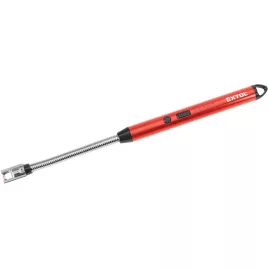   EXTOL PREMIUM elektromos plazma öngyújtó hajlítható szárral, 26 cm, USB tölthető